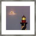 Anastasia Lighthouse By Moonlight Framed Print