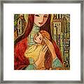 Ancient Mother And Son Framed Print