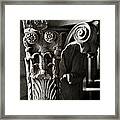 Ancient Roman Column In Black And White Framed Print