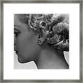 Andree Lorain Wearing Rene Boivin Ear Clips Framed Print