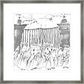 Angels Smoking Outside Of The Gates Of Heaven Framed Print