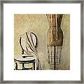 Antique Dress Form And Chair With Vintage Feeling Framed Print