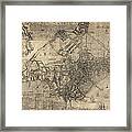 Antique Map Of Boston By William Price - 1769 Framed Print