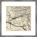 Antique Map Of New York State And Vermont By Covens Et Mortier - 1780 Framed Print
