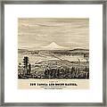 Antique Map Of Tacoma Washington By E.s. Glover - 1878 Framed Print
