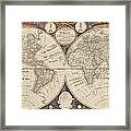 Antique Map Of The World By Thomas Kitchen - 1799 Framed Print