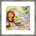 Apples And Bees French Country Framed Print