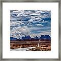 Approaching Monument Valley Ii Framed Print