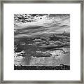 Approaching Storm Black And White Framed Print