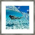 Aqua Dive Framed Print