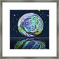 Aqua Orb Framed Print