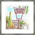 Arcadia Lodge In Route 66 Andy Devine Ave., Kingman, Arizona Framed Print