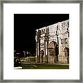 Arch Of Constantine At Night Framed Print