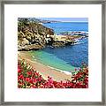 Arch Rock And Beach Laguna Framed Print