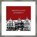 Arizona State University - The Old Main Building - Dark Red Framed Print