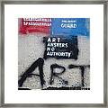 Art Answers No Authority Framed Print