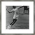 Arthur Ashe Playing Tennis Framed Print