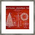 Artifical Christmas Tree Patent From 1927 - Red Framed Print