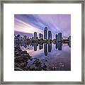 As A City Wakes Framed Print