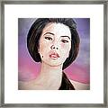 Asian Beauty Fade To Black Version Framed Print