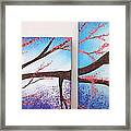 Asian Bloom Triptych 1 2 Framed Print