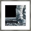 Astronaut Walking On The Moon Framed Print