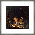 Astronomer By Candlelight Framed Print