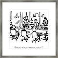 At A Corporate Board Meeting Framed Print