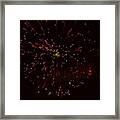 At Eye Level With The Fireworks On Framed Print