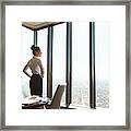 At The Top Of The Business World Framed Print