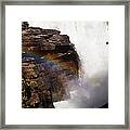 Athabasca Falls Rainbow Framed Print