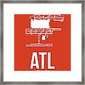 Atl Atlanta Airport Poster 3 Framed Print