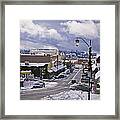 Auburn In The Snow Framed Print