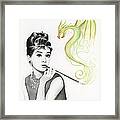 Audrey And Her Magic Dragon Framed Print