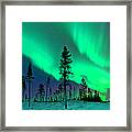 Aurora Borealis  Northern Lights Sweden Framed Print