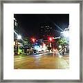 Austin Nights Sixth Street Lights Framed Print