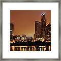 Austin Skyline At Twilight Framed Print