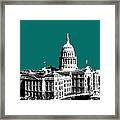 Austin Texas Capital - Sea Green Framed Print