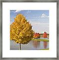 Autumn Day By The Lake Framed Print