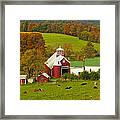 Autumn At Bogie Mountain Dairy Farm Framed Print