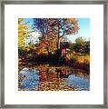 Autumn Barn Framed Print