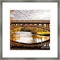 Autumn Bridge Landscape Framed Print