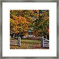 Autumn Colors Above Meetinghouse Framed Print