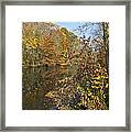 Autumn Colors On The Canal Framed Print