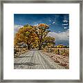 Autumn Country Road Framed Print