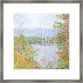 Autumn By The Lake In New Hampshire Framed Print