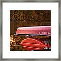 Autumn Kayaks On Newport Lake Framed Print