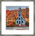 Autumn Lighthouse Framed Print
