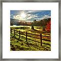 Autumn Meadow Sunrise I - West Virginia Framed Print