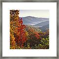 Autumn On Blue Ridge Range Near Jumping Framed Print